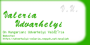 valeria udvarhelyi business card